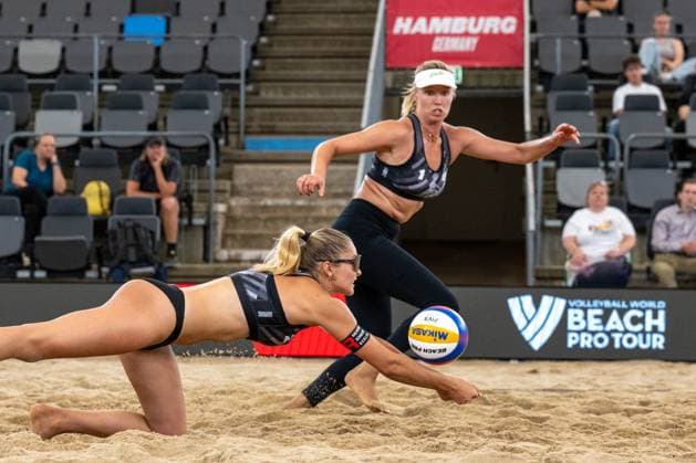 Beach Pro Tour Elite 16 Hamburg, 27 08 2025 Anna Chiara Reformat Player No 2, GER , Chenoa Christ Player No 1 Beach Pro Tour Elite 16 Hamburg on 27 08 2025 Copyright: xBEAUTIFULxSPORTS PeterxWeberx