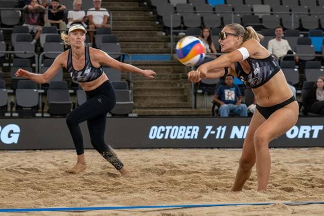 Beach Pro Tour Elite 16 Hamburg, 27 08 2025 Anna Chiara Reformat Player No 2, GER , Chenoa Christ Player No 1 Beach Pro Tour Elite 16 Hamburg on 27 08 2025 Copyright: xBEAUTIFULxSPORTS PeterxWeberx