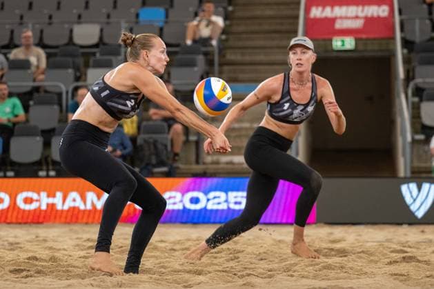 Beach Pro Tour Elite 16 Hamburg, 27 08 2025 Tabea Schwarz, Hanna Marie Schieder GER Beach Pro Tour Elite 16 Hamburg on 27 08 2025 Copyright: xBEAUTIFULxSPORTS PeterxWeberx