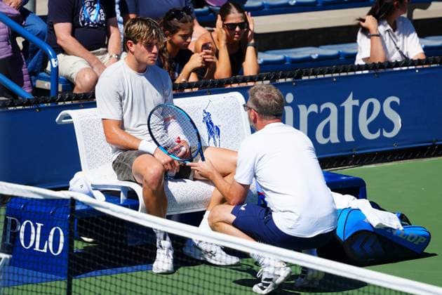 Jack Draper practices with coach James Trotman 2025 US Open, Day Four, USTA Billie Jean King National Tennis Center, New York, USA - 27 Aug 2025New York USTA Billie Jean King National T New York (NY) United States of America  Copyright: xJavierxGarcia Shutterstockx 15457575g