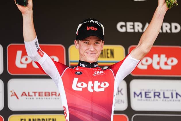 Muur Classic Geraadsbergen 2025 Cycling Race GERAARDSBERGEN, BELGIUM - AUGUST 27 : Berckmoes Jenno (BEL) of Lotto Cycling Team on the podium during the 3th edition of Muur Classic Geraardsbergen an UCI Europe Tour 1.1 one day cycling road race for Men Elite of 177.8 km with start in Geraardsbergen and finish in Geraardsbergen on August 27, 2025 in Geraardsbergen, Belgium, 27 08 2025 - GERAARDSBERGEN Belgium  Copyright: xTvwx