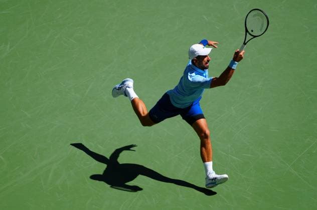 Novak Djokovic in second round action 2025 US Open, Day Four, USTA Billie Jean King National Tennis Center, New York, USA - 27 Aug 2025New York USTA Billie Jean King National T New York (NY) United States of America  Copyright: xJavierxGarcia Shutterstockx 15457575j