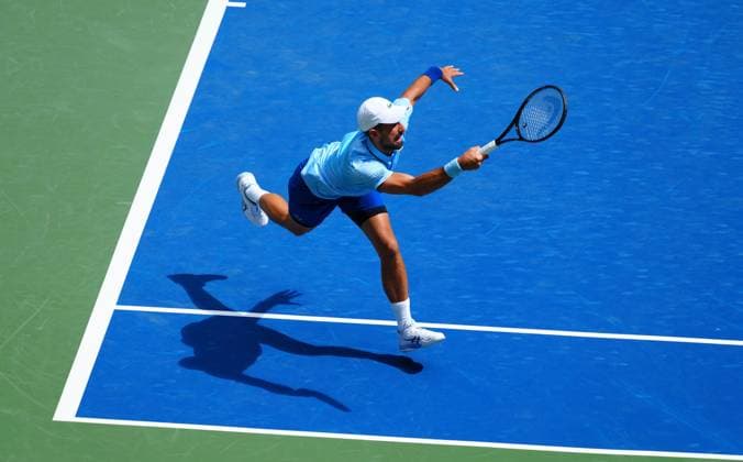 Novak Djokovic in second round action 2025 US Open, Day Four, USTA Billie Jean King National Tennis Center, New York, USA - 27 Aug 2025New York USTA Billie Jean King National T New York (NY) United States of America  Copyright: xJavierxGarcia Shutterstockx 15457575n
