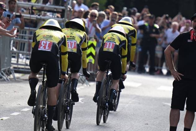27-08-2025 Vuelta A Espana; Tappa 05 Figueres - Figueres; 2025, Visma - Lease A Bike; Vingegaard, Jonas; Figueres; 