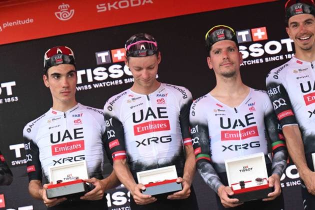 27-08-2025 Vuelta A Espana; Tappa 05 Figueres - Figueres; 2025, Uae Team Emirates - Xrg; Ayuso Pesquera, Juan; Almeida, Joao; Figueres; 