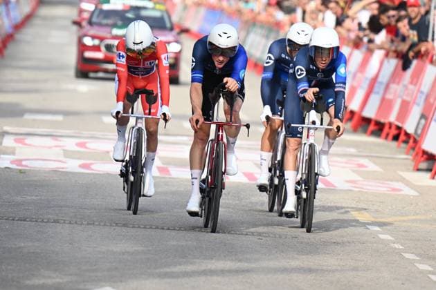 27-08-2025 Vuelta A Espana; Tappa 05 Figueres - Figueres; 2025, Groupama - Fdj; Kung, Stefan; Cavagna, Remi; Gaudu, David; Figueres; 