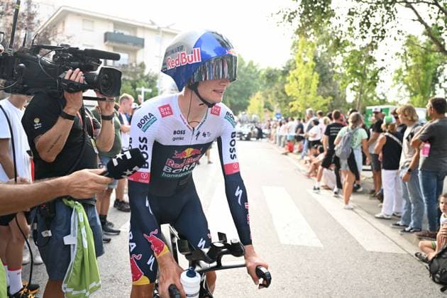 27-08-2025 Vuelta A Espana; Tappa 05 Figueres - Figueres; 2025, Red Bull - Bora Hansgrohe; Pellizzari, Giulio; Figueres; 