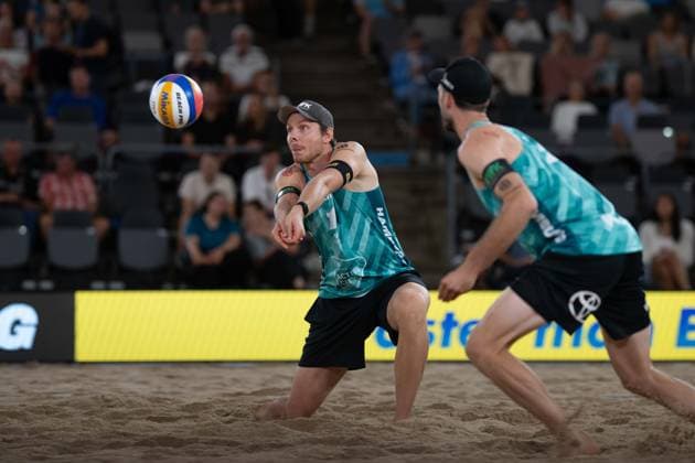 Beach Pro Tour Elite 16 Hamburg, 27 08 2025 Nils Ehlers Player No 1, GER Beach Pro Tour Elite 16 Hamburg on 27 08 2025 Copyright: xBEAUTIFULxSPORTS PeterxWeberx