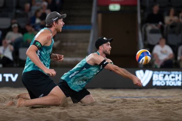 Beach Pro Tour Elite 16 Hamburg, 27 08 2025 Clemens Wickler Player No 2, GER , Nils Ehlers Player No 1 Beach Pro Tour Elite 16 Hamburg on 27 08 2025 Copyright: xBEAUTIFULxSPORTS PeterxWeberx
