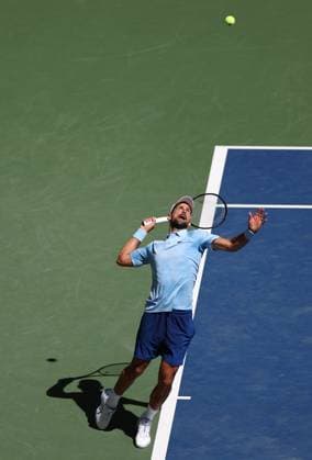 Novak Djokovic of Serbia in action 2025 US Open, Day Four, USTA Billie Jean King National Tennis Center, New York, USA - 27 Aug 2025New York USTA Billie Jean King National T New York (NY) United States of America  Copyright: xEllaxLing Shutterstockx 15457573ap