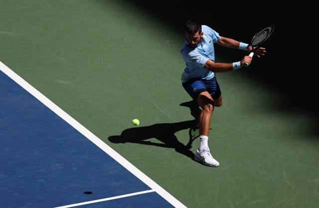 Novak Djokovic of Serbia in action 2025 US Open, Day Four, USTA Billie Jean King National Tennis Center, New York, USA - 27 Aug 2025New York USTA Billie Jean King National T New York (NY) United States of America  Copyright: xEllaxLing Shutterstockx 15457573aq