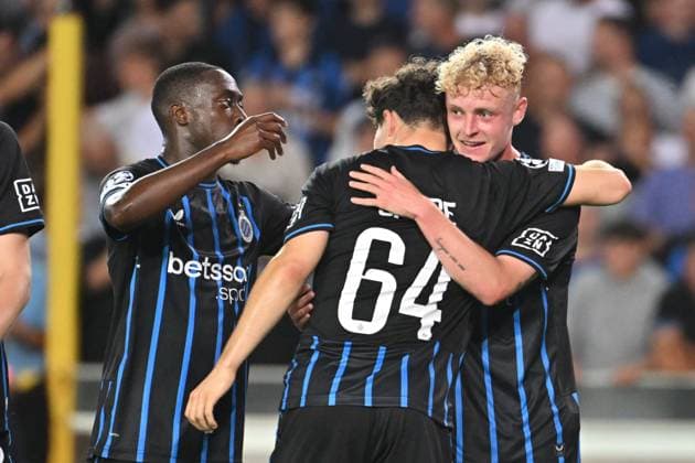 Club Brugge v Rangers FC - UEFA Champions League BRUGGE, BELGIUM - AUGUST 27 : Seys Joaquim defender of Club Brugge celebrating scoring a goal during the UEFA Champions League 2025 26 play-off round second leg between Club Brugge and Rangers FC on August 27, 2025 in Brugge, Belgium, 27 08 2025 Brugge Belgium  Copyright: xPeterxDexVoechtx
