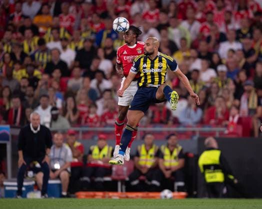 August 27, 2025, Lisboa, Lisboa, Portugal: LEANDRO BARREIRO from SL Benfica seen on action during the UEFA Champions League playoff match between SL Benfica and Fenerbahce SK at Estadio do Lisboa e Benfica on August 27, 2025 in Lisboa, Portugal. Lisboa Portugal - ZUMAl192 20250827_zsp_l192_059 Copyright: xMiguelxLemosx