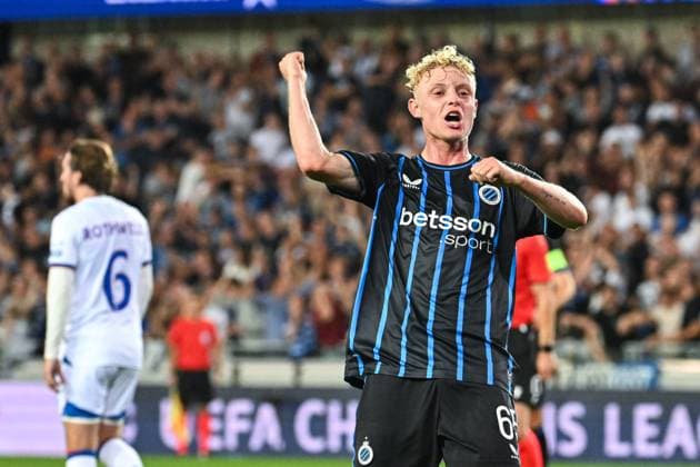 Club Brugge v Rangers FC - UEFA Champions League BRUGGE, BELGIUM - AUGUST 27 : Seys Joaquim defender of Club Brugge celebrating scoring a goal (4-0) during the UEFA Champions League 2025 26 play-off round second leg between Club Brugge and Rangers FC on August 27, 2025 in Brugge, Belgium, 27 08 2025 Brugge Belgium  Copyright: xPeterxDexVoechtx
