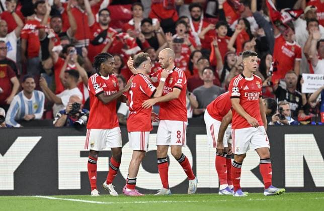 Benfica v Fenerbahce - UEFA Champions League LISBON, PORTUGAL - AUGUST 27: Kerem Akturkoglu of Benfica after scoring a goal during the UEFA Champions League play-off second leg match between Benfica and Fenerbahce at Estadio da Luz in Lisbon, Portugal, on August 27, 2025. Burak Akbulut Anadolu Lisbon Portugal. Editorial use only. Please get in touch for any other usage.  Copyright: x2025xAnadoluxBurakxAkbulutx