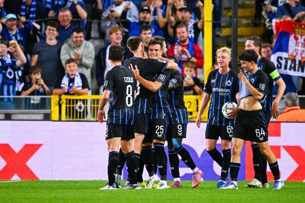 Club Brugge v Rangers FC - UEFA Champions League BRUGGE, BELGIUM - AUGUST 27 : Stankovic Aleksandar midfielder of Club Brugge celebrating scoring a goal during the UEFA Champions League 2025 26 play-off round second leg between Club Brugge and Rangers FC on August 27, 2025 in Brugge, Belgium, 27 08 2025 Brugge Belgium  Copyright: xTomasxSiskx