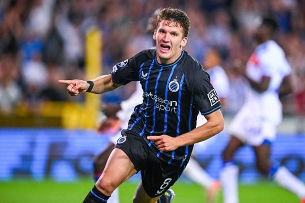 Club Brugge v Rangers FC - UEFA Champions League BRUGGE, BELGIUM - AUGUST 27 : Tzolis Christos forward of Club Brugge celebrating scoring a goal (6-0) during the UEFA Champions League 2025 26 play-off round second leg between Club Brugge and Rangers FC on August 27, 2025 in Brugge, Belgium, 27 08 2025 Brugge Belgium  Copyright: xTomasxSiskx