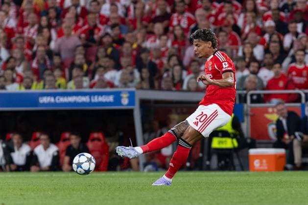 August 27, 2025, Lisbon, Lisbon, Portugal: Benfica midfielder from Colombia RICHARD RIOS (20) during the game for the 2nd Leg of Playoff qualifier of the UEFA Champions League between Benfica and Fenerbahce at Estadio da Luz Lisbon Portugal - ZUMAs359 20250827_zsp_s359_015 Copyright: xAlexandrexdexSousax