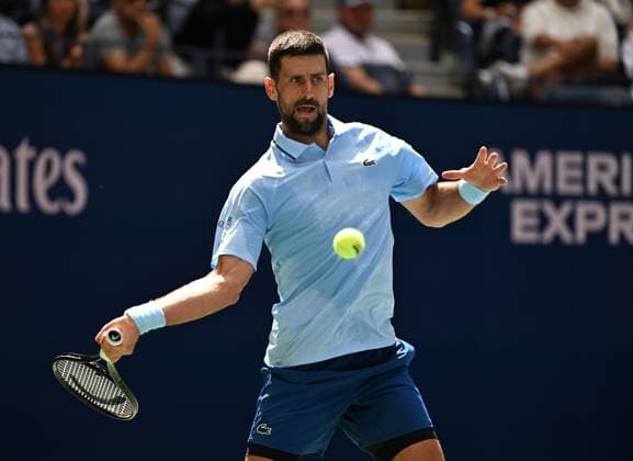 FLUSHING NY- AUGUST 27: Novak Djokovic Vs Zachary Svajda on Arthur Ashe Stadium at the USTA Billie Jean King National Tennis Center on August 27, 2025 in Flushing Queens. Copyright: xmpi04x
