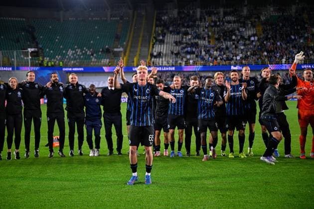 Club Brugge v Rangers FC - UEFA Champions League BRUGGE, BELGIUM - AUGUST 27 : Seys Joaquim defender of Club Brugge, Illustration picture Players of Club Brugge after the game during the UEFA Champions League 2025 26 play-off round second leg between Club Brugge and Rangers FC on August 27, 2025 in Brugge, Belgium, 27 08 2025 Brugge Belgium  Copyright: xTomasxSiskx