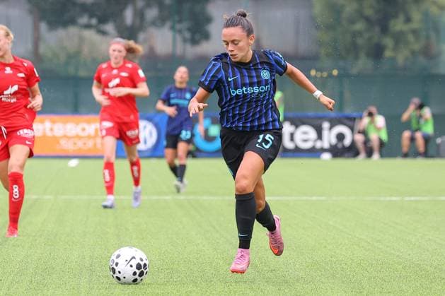 CALCIO - Champions League Women - SK Brann vs Inter - FC Internazionale Annamaria Serturini during SK Brann vs Inter - FC Internazionale, UEFA Champions League Women football match in Milan, Italy, August 27 2025 Milan Italy  Copyright: xIPAxSport ABACAx