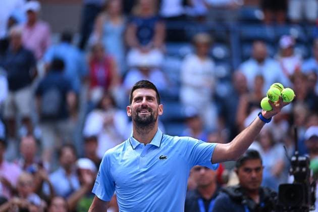 US Open - Second Round Novak Djokovic (SRB) during his second match round at the 2025 US Open at Billie Jean National Tennis Center in New York City, NY, USA, on August 27, 2025. Photo by Corinne Dubreuil ABACAPRESS.COM New York city United States  Copyright: xDubreuilxCorinne ABACAx