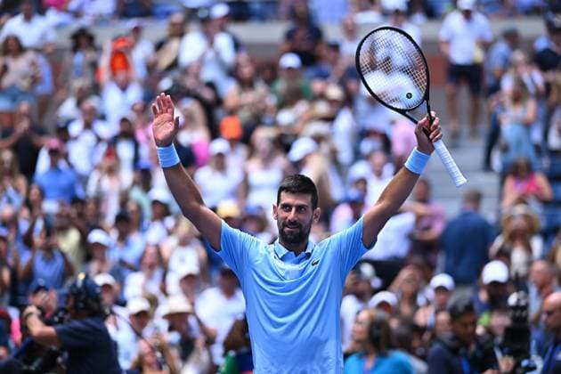 US Open - Second Round Novak Djokovic (SRB) during his second match round at the 2025 US Open at Billie Jean National Tennis Center in New York City, NY, USA, on August 27, 2025. Photo by Corinne Dubreuil ABACAPRESS.COM New York city United States  Copyright: xDubreuilxCorinne ABACAx