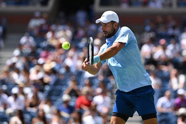 US Open - Second Round Novak Djokovic (SRB) during his second match round at the 2025 US Open at Billie Jean National Tennis Center in New York City, NY, USA, on August 27, 2025. Photo by Corinne Dubreuil ABACAPRESS.COM New York city United States  Copyright: xDubreuilxCorinne ABACAx