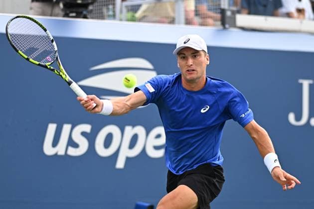 US Open - Second Round Raphael Collignon (BEL) during his second match round at the 2025 US Open at Billie Jean National Tennis Center in New York City, NY, USA, on August 27, 2025. Photo by Corinne Dubreuil ABACAPRESS.COM New York city United States  Copyright: xDubreuilxCorinne ABACAx