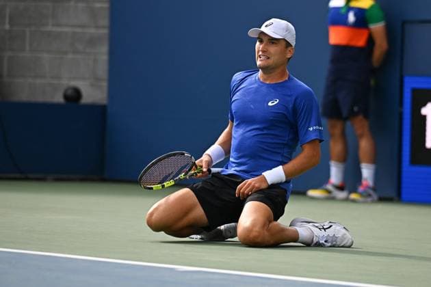 US Open - Second Round Raphael Collignon (BEL) during his second match round at the 2025 US Open at Billie Jean National Tennis Center in New York City, NY, USA, on August 27, 2025. Photo by Corinne Dubreuil ABACAPRESS.COM New York city United States  Copyright: xDubreuilxCorinne ABACAx