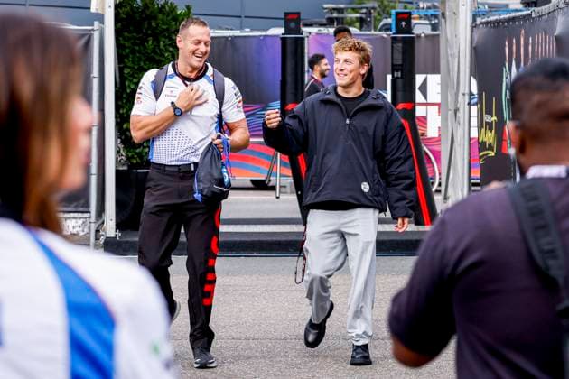 Liam Lawson of New Zealand and Racing Bulls arrives at the circuit prior to the start of the Formula 1 Heineken Dutch Grand Prix 2025 at Circuit Zandvoort on August 28, 2025 in Zandvoort, Netherlands Photo by Marcel ter Bals DeFodi Images