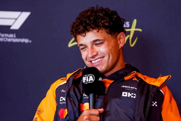Lando Norris of the United Kingdom and McLaren F1 Team at the press conference prior to the start of the Formula 1 Heineken Dutch Grand Prix 2025 at Circuit Zandvoort on August 28, 2025 in Zandvoort, Netherlands Photo by Marcel ter Bals DeFodi Images