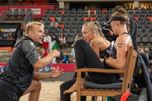 Beach Pro Tour Elite 16 Hamburg, 28 08 2025 Paula Schürholz Player No 1, GER , Lea Sophie Kunst Player No 2 Beach Pro Tour Elite 16 Hamburg on 28 08 2025 Copyright: xBEAUTIFULxSPORTS PeterxWeberx