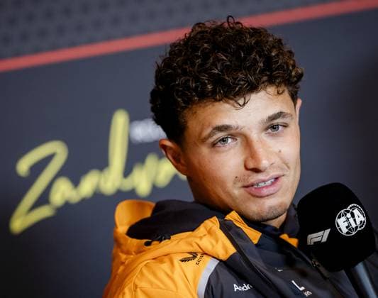 ZANDVOORT - Lando Norris (McLaren) during the press conference, PK, Pressekonferenz at the Zandvoort Circuit ahead of the F1 Dutch Grand Prix on August 28, 2025, in Zandvoort, Netherlands. ANP SEM VAN DER WAL xVIxANPxSportx xxANPxIVx 534324750 originalFilename: 534324750.jpg