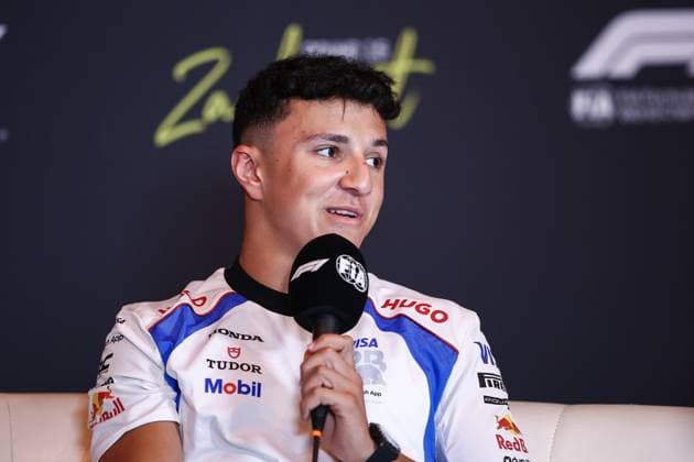 F1 - DUTCH GRAND PRIX 2025 HADJAR Isack (fra), Visa Cash App RB F1 Team VCARB02, portrait press conference, PK, Pressekonferenz during the 2025 Formula 1 Heineken Dutch Grand Prix, 15th round of the 2025 FIA Formula One World Championship, WM, Weltmeisterschaft from August 29 to 31, 2025 on the Zandvoort Circuit, in Zandvoort, Netherlands - ZandvoortNetherlands  Copyright: xEricxAlonsox