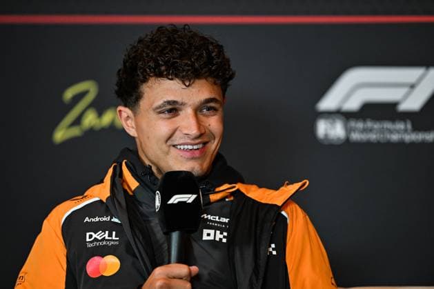 28th August 2025; Circuit Zandvoort, Zandvoort, North Holland, Netherlands; Formula 1 Heineken Dutch Grand Prix 2024; Arrival Day; A relaxed Lando Norris (GBR) in the press conference, PK, Pressekonferenz  GodfreyxPitt