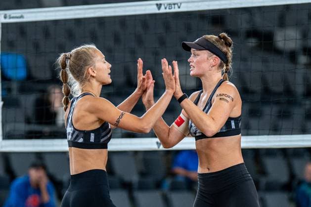 Beach Pro Tour Elite 16 Hamburg, 28 08 2025 Paula Schürholz Player No 1, GER , Lea Sophie Kunst Player No 2 Beach Pro Tour Elite 16 Hamburg on 28 08 2025 Copyright: xBEAUTIFULxSPORTS PeterxWeberx