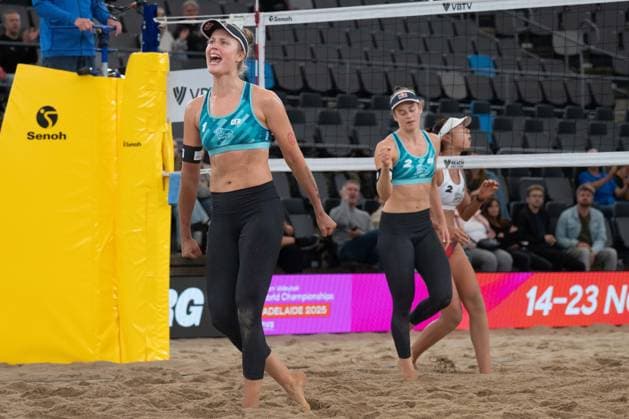 Beach Pro Tour Elite 16 Hamburg, 28 08 2025 Svenja Müller Player No 1, GER , Cinja Tillmann Player No 2 Beach Pro Tour Elite 16 Hamburg on 28 08 2025 Copyright: xBEAUTIFULxSPORTS PeterxWeberx