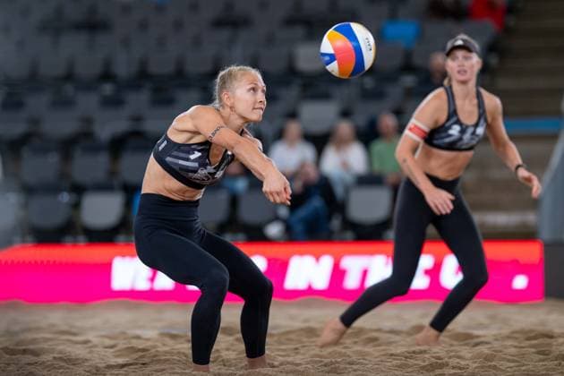 Beach Pro Tour Elite 16 Hamburg, 28 08 2025 Paula Schürholz Player No 1, GER Beach Pro Tour Elite 16 Hamburg on 28 08 2025 Copyright: xBEAUTIFULxSPORTS PeterxWeberx