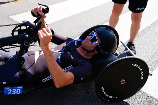2025 UCI Para-cycling Road World Championships Picture by Olly Hassell SWpix.com - 28 08 2025 - Cycling - 2025 UCI Para-cycling Road World Championships - Ronse, Flanders, Belgium - Men H2 Individual Time Trial (ITT)- Rory Mead (New Zealand) Copyright: x xSWpix.comx(t axPhotographyxHubxLtd)xOllyxHassell SWpix.comx SWP-3069-0227