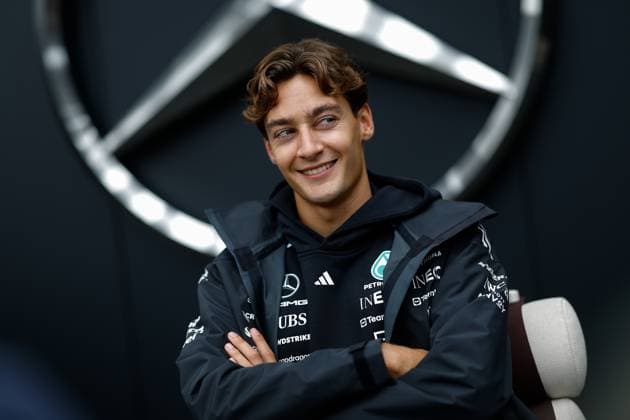 63 George Russell GBR, Mercedes AMG Petronas F1 Team , F1 Grand Prix of the Netherlands at Circuit Zandvoort on August 28, 2025 in Zandvoort, Netherlands Photo by HOCH ZWEI Zandvoort Netherlands