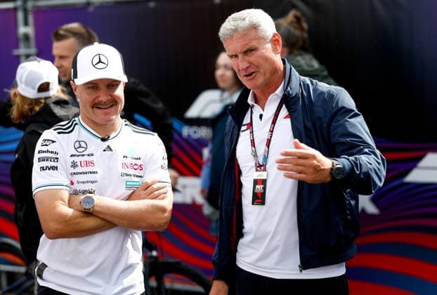 Valtteri Bottas FIN, Mercedes AMG Petronas F1 Team , David Coulthard GBR , F1 Grand Prix of the Netherlands at Circuit Zandvoort on August 28, 2025 in Zandvoort, Netherlands Photo by HOCH ZWEI Zandvoort Netherlands