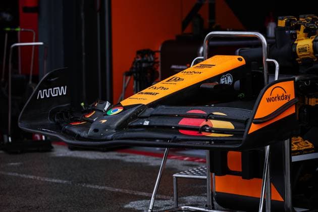 F1 - DUTCH GRAND PRIX 2025 McLaren F1 Team MCL39, mechanical detail front wing during the 2025 Formula 1 Heineken Dutch Grand Prix, 15th round of the 2025 FIA Formula One World Championship, WM, Weltmeisterschaft from August 29 to 31, 2025 on the Zandvoort Circuit, in Zandvoort, Netherlands - ZandvoortNetherlands  Copyright: xEricxAlonsox