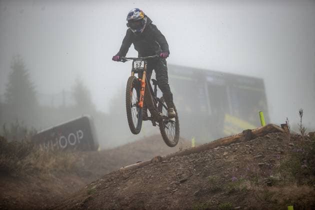 Whoop UCI Downhill Worldcup Les Gets SEAGRAVE Tahnee ORBEA FMD RACINGat Whoop UCI Downhill Worldcup Les Gets , 28 08 2025,in Les Gets ,FRA Photo Sebastian Sternemann