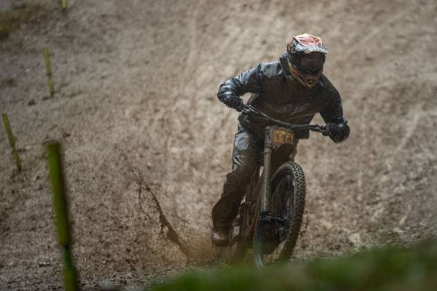 Whoop UCI Downhill Worldcup Les Gets BRANDS Fynn at Whoop UCI Downhill Worldcup Les Gets , 28 08 2025,in Les Gets ,FRA Photo Sebastian Sternemann