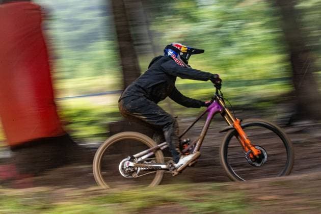 Whoop UCI Downhill Worldcup Les Gets MAES Martin ORBEA FMD RACINGat Whoop UCI Downhill Worldcup Les Gets , 28 08 2025,in Les Gets ,FRA Photo Sebastian Sternemann