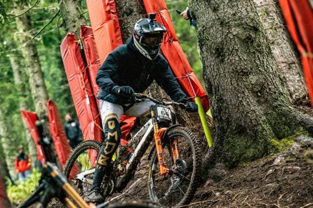 Whoop UCI Downhill Worldcup Les Gets KOLB Andreas YT MOBat Whoop UCI Downhill Worldcup Les Gets , 28 08 2025,in Les Gets ,FRA Photo Sebastian Sternemann