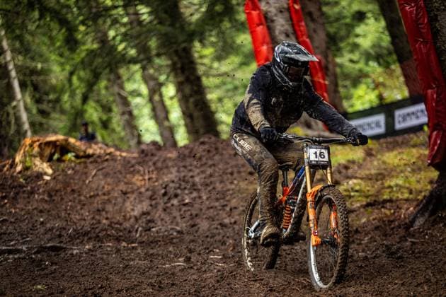 Whoop UCI Downhill Worldcup Les Gets HARTENSTERN Max CUBE FACTORY RACINGat Whoop UCI Downhill Worldcup Les Gets , 28 08 2025,in Les Gets ,FRA Photo Sebastian Sternemann