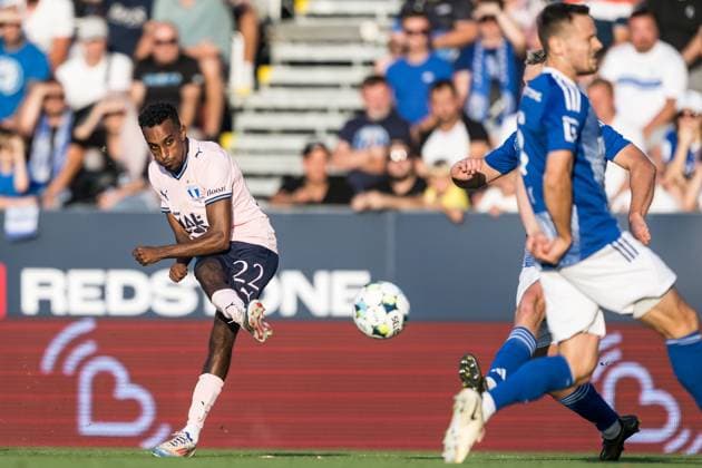 250828 Taha Ali of Malmö FF during the second leg UEFA Europa League play off football match between SK Sigma Olomouc and Malmö FF on August 28, 2025 in Olomouc Photo Petter Arvidson BILDBYRAN kod PA PA1072 fotboll football soccer fotball uefa europa league europa league malmö ff sk sigma olomouc bbeng playoff  Copyright: PETTERxARVIDSON BB250828PA072