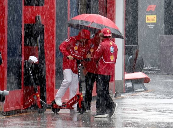 28 08 2025, Circuit Park Zandvoort, Zandvoort, FORMULA 1 HEINEKEN DUTCH GRAND PRIX 2025 , in the picture Charles Leclerc MCO , Scuderia Ferrari HP with an electric scooter Photo by Hasan Bratic DeFodi Images